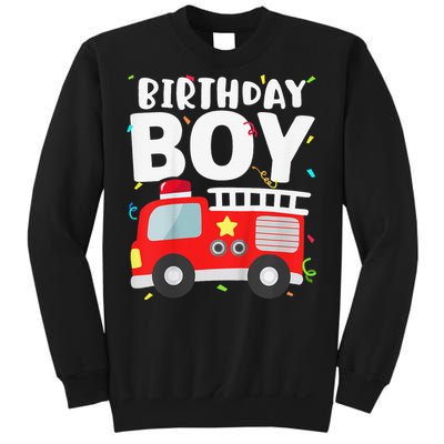 Birthday Fire Truck Party Firefighter Theme Sweatshirt