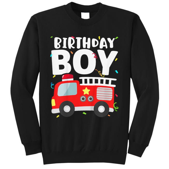 Birthday Fire Truck Party Firefighter Theme Sweatshirt