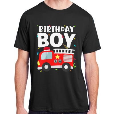 Birthday Fire Truck Party Firefighter Theme Adult ChromaSoft Performance T-Shirt