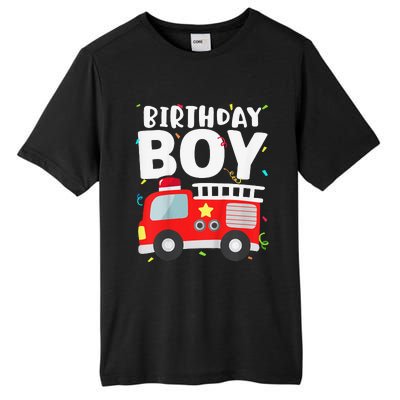 Birthday Fire Truck Party Firefighter Theme Tall Fusion ChromaSoft Performance T-Shirt