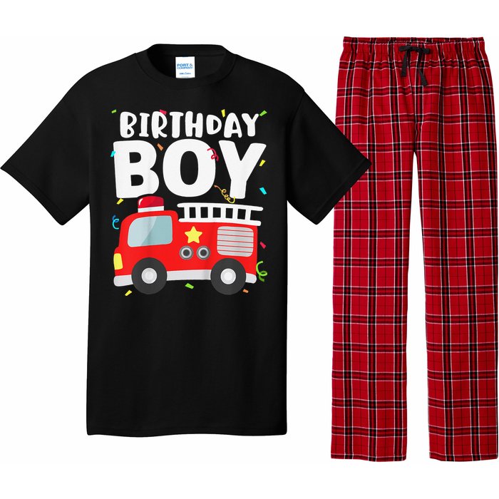 Birthday Fire Truck Party Firefighter Theme Pajama Set