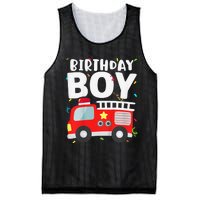 Birthday Fire Truck Party Firefighter Theme Mesh Reversible Basketball Jersey Tank