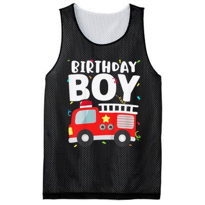 Birthday Fire Truck Party Firefighter Theme Mesh Reversible Basketball Jersey Tank