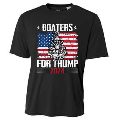 Boaters For Trump 2024 Republican Boat Parade Vintage Cooling Performance Crew T-Shirt