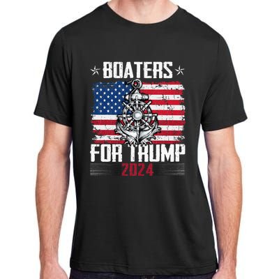 Boaters For Trump 2024 Republican Boat Parade Vintage Adult ChromaSoft Performance T-Shirt