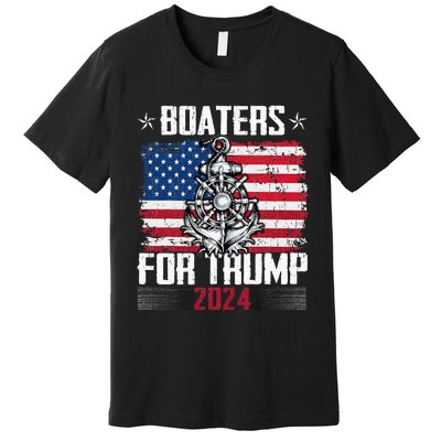 Boaters For Trump 2024 Republican Boat Parade Vintage Premium T-Shirt