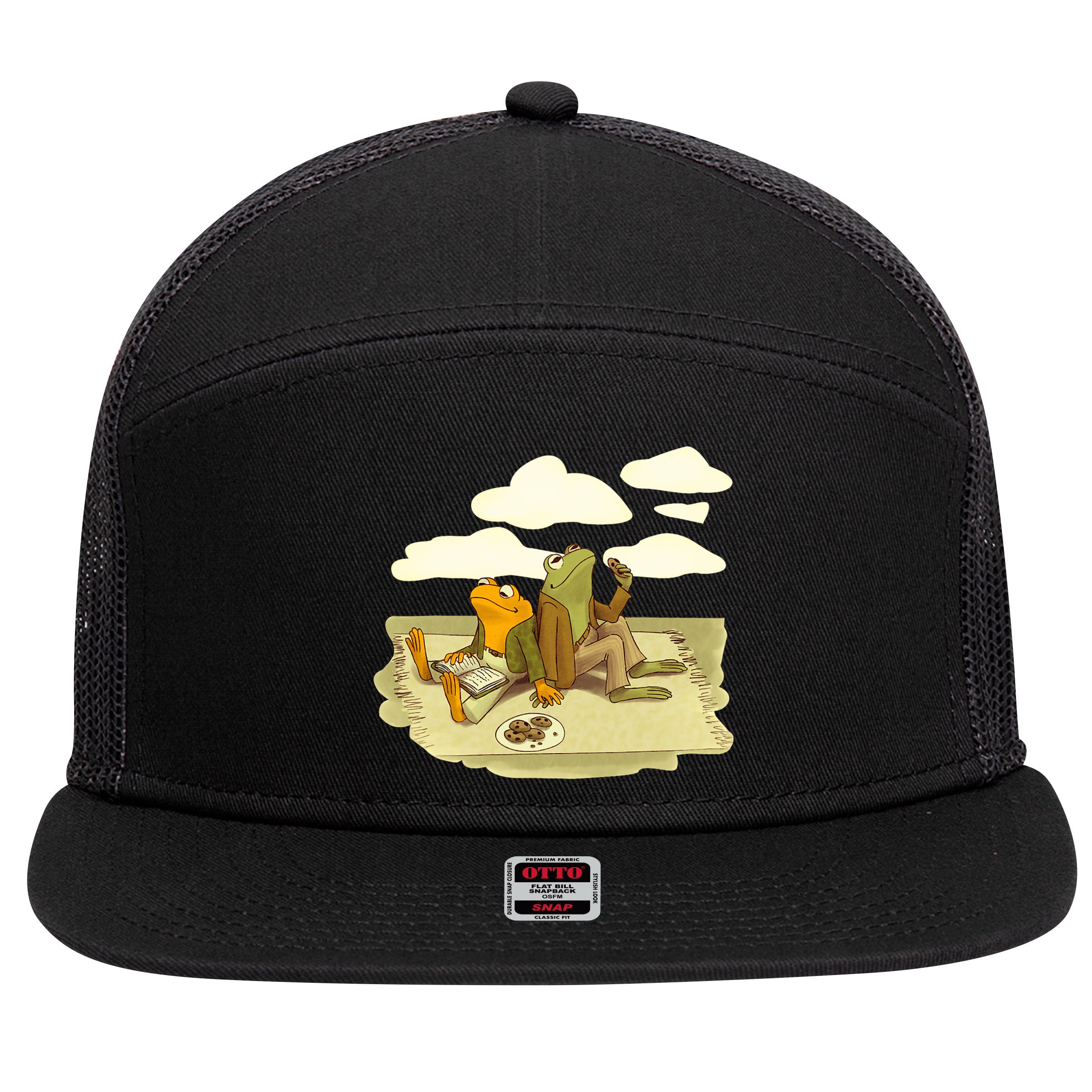 Book Frog Toad  7 Panel Mesh Trucker Snapback Hat