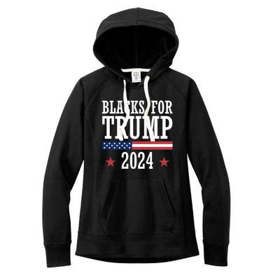 Blacks For Trump 2024 Presidential Election Republican Women's Fleece Hoodie