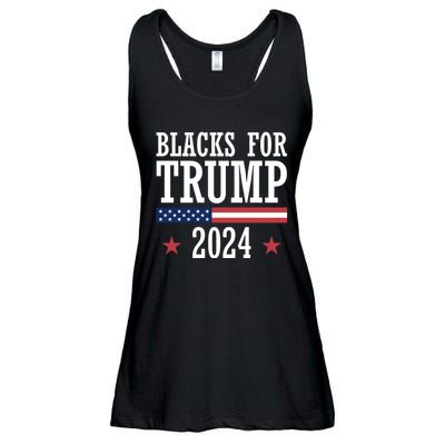 Blacks For Trump 2024 Presidential Election Republican Ladies Essential Flowy Tank