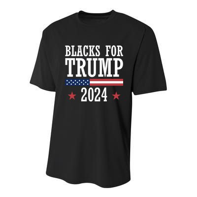 Blacks For Trump 2024 Presidential Election Republican Youth Performance Sprint T-Shirt