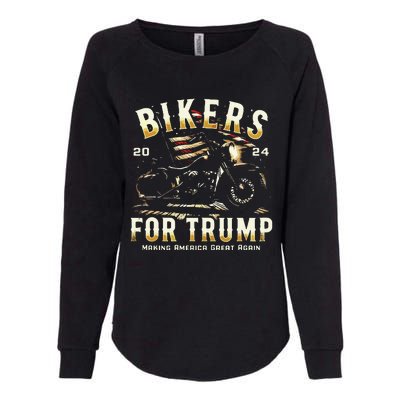 Biker For Trump 2024 Womens California Wash Sweatshirt