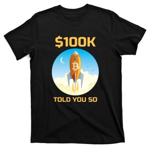 Bitcoin Funny Told You So $100k T-Shirt