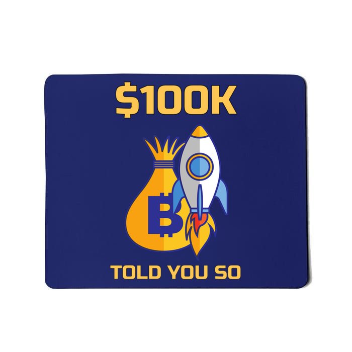 Bitcoin Funny Told You So $100k Mousepad