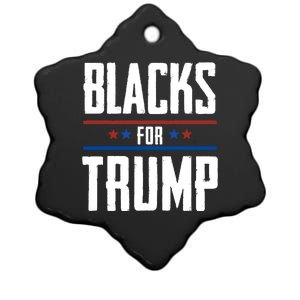 Black For Trump 2024 Ceramic Star Ornament