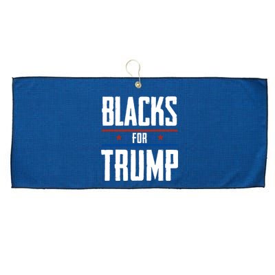 Black For Trump 2024 Large Microfiber Waffle Golf Towel