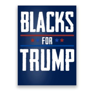 Black For Trump 2024 Poster