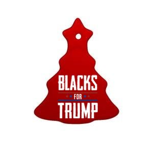 Black For Trump 2024 Ceramic Tree Ornament