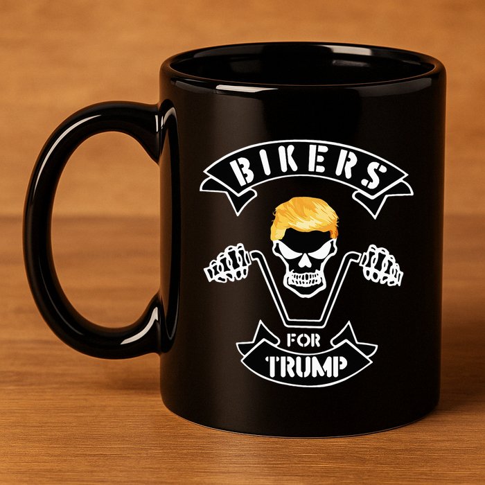 Bikers For Trump 11oz C Handle Ceramic Mug