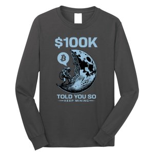 Bitcoin Funny Told You So $100k Long Sleeve Shirt