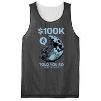 Bitcoin Funny Told You So $100k Mesh Reversible Basketball Jersey Tank