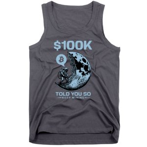 Bitcoin Funny Told You So $100k Tank Top