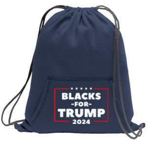 Blacks For Trump 2024 Sweatshirt Cinch Pack Bag