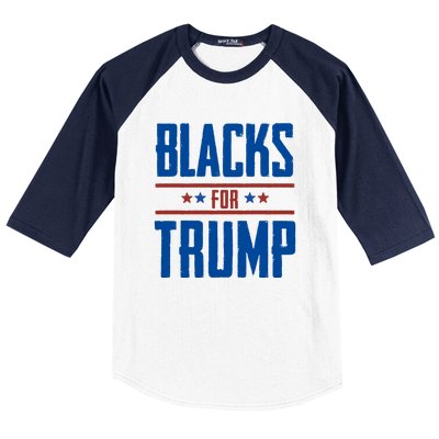 Blacks For Trump 2024 Baseball Sleeve Shirt