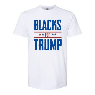 Blacks For Trump 2024 Softstyle® CVC T-Shirt