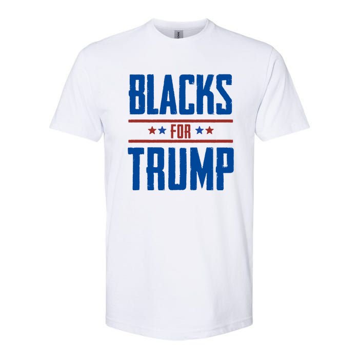 Blacks For Trump 2024 Softstyle CVC T-Shirt