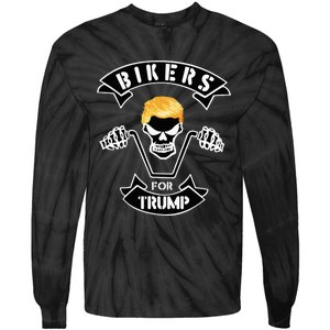 Bikers For Trump Tie-Dye Long Sleeve Shirt