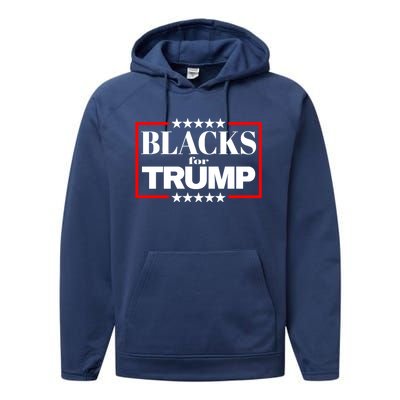 Blacks For Trump 2024 Presidential Election Republican Performance Fleece Hoodie