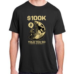 Bitcoin Funny Told You So $100k Adult ChromaSoft Performance T-Shirt