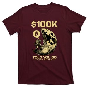 Bitcoin Funny Told You So $100k T-Shirt