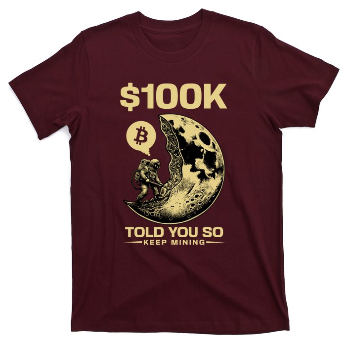 Bitcoin Funny Told You So $100k T-Shirt