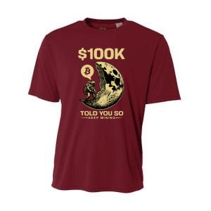 Bitcoin Funny Told You So $100k Performance Sprint T-Shirt