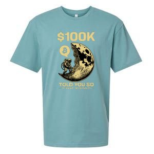 Bitcoin Funny Told You So $100k Sueded Cloud Jersey T-Shirt