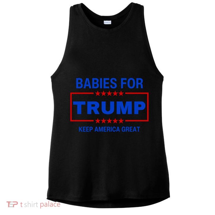 Babies For Trump Keep America Great Ladies PosiCharge Tri-Blend Wicking Tank