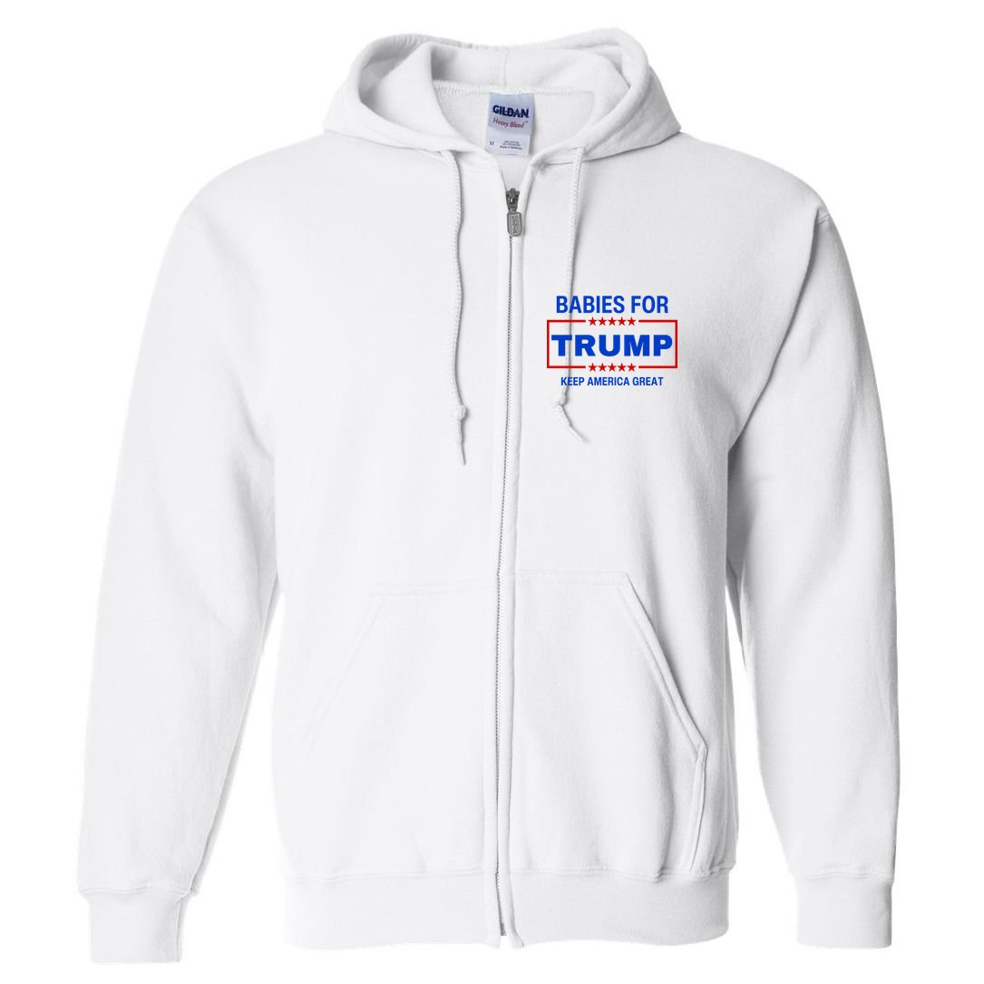 Babies For Trump Keep America Great Full Zip Hoodie