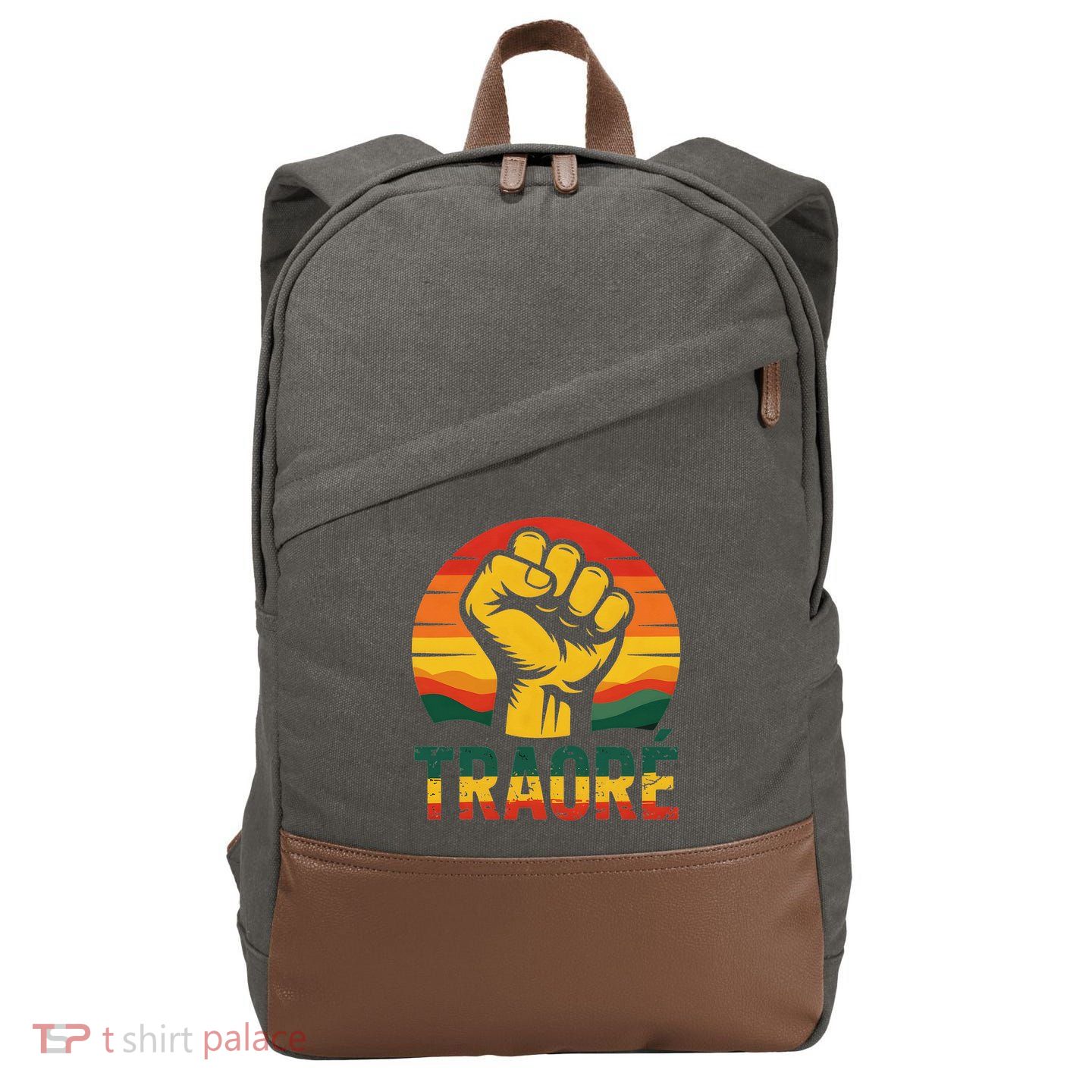 Burkina Faso-Ibrahim Traore Thomas Sankara Cotton Canvas Backpack