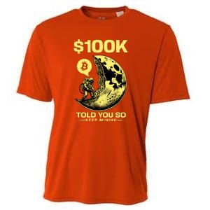 Bitcoin Funny Told You So $100k Cooling Performance Crew T-Shirt