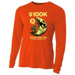 Bitcoin Funny Told You So $100k Cooling Performance Long Sleeve Crew