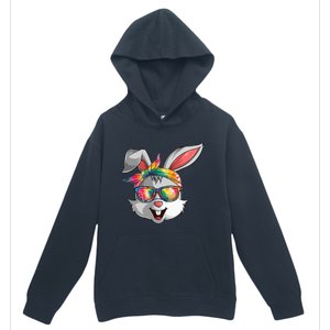 Bunny Face Tie Dye Glasses Easter Day Urban Pullover Hoodie