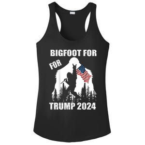 Bigfoot For Trump 2024 Election Cute Gift Ladies PosiCharge Competitor Racerback Tank