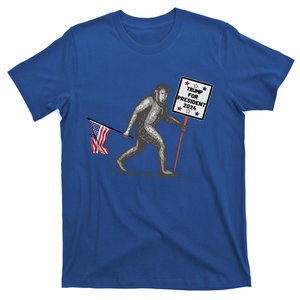 Bigfoot For Trump For President 2024 American Flag Meaningful Gift T-Shirt