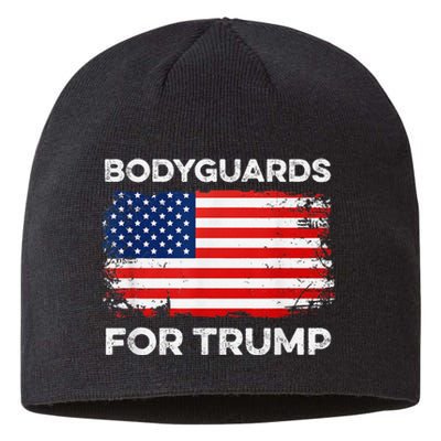 Bodyguards For Trump Bodyguard Funny Election 2024 Vote 24 Sustainable Beanie