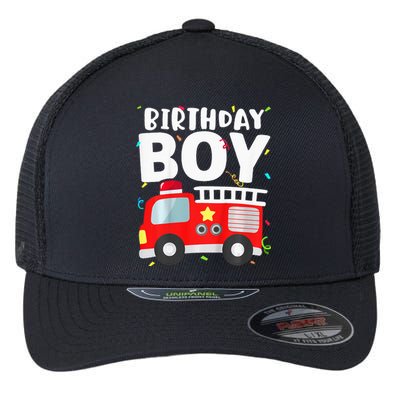 Birthday Fire Truck Party Firefighter Theme Flexfit Unipanel Trucker Cap