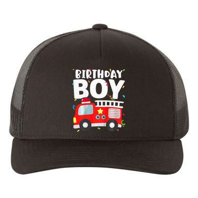 Birthday Fire Truck Party Firefighter Theme Yupoong Adult 5-Panel Trucker Hat