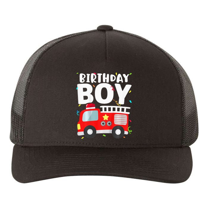 Birthday Fire Truck Party Firefighter Theme Yupoong Adult 5-Panel Trucker Hat