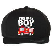 Birthday Fire Truck Party Firefighter Theme Wool Snapback Cap