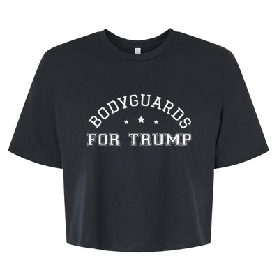 Bodyguards For Trump Vote 24 Funny Election 2024 Bodyguard Bella+Canvas Jersey Crop Tee